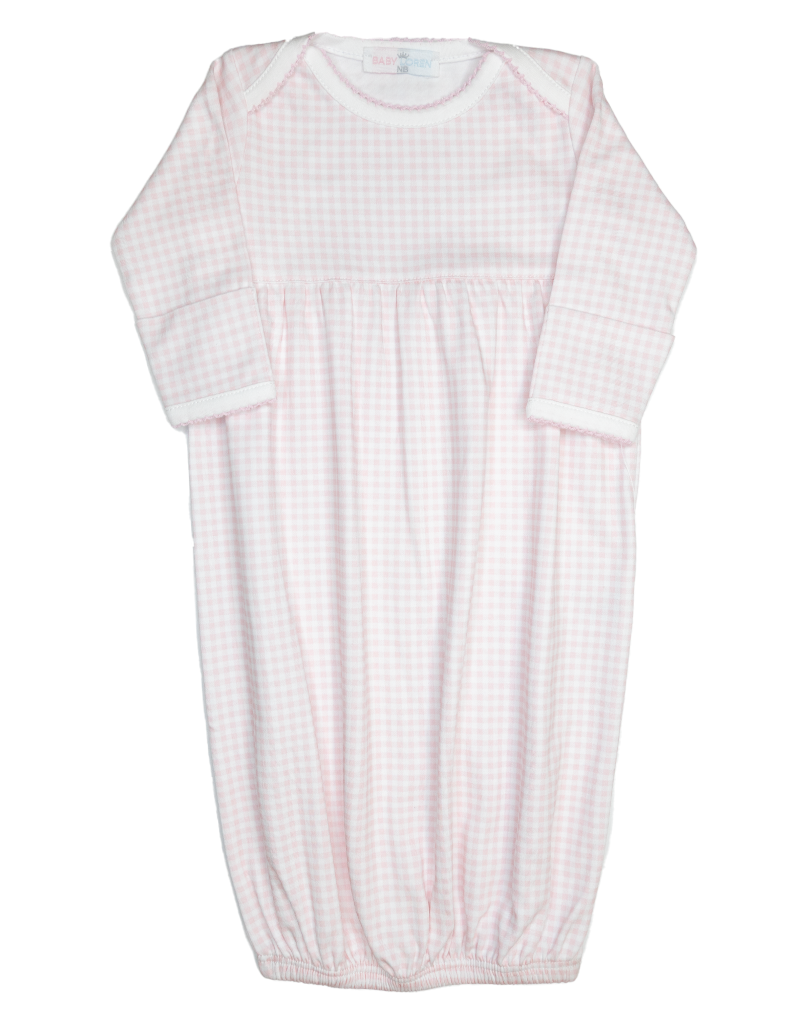 Baby Loren PGG-020 Pink Gingham Gown