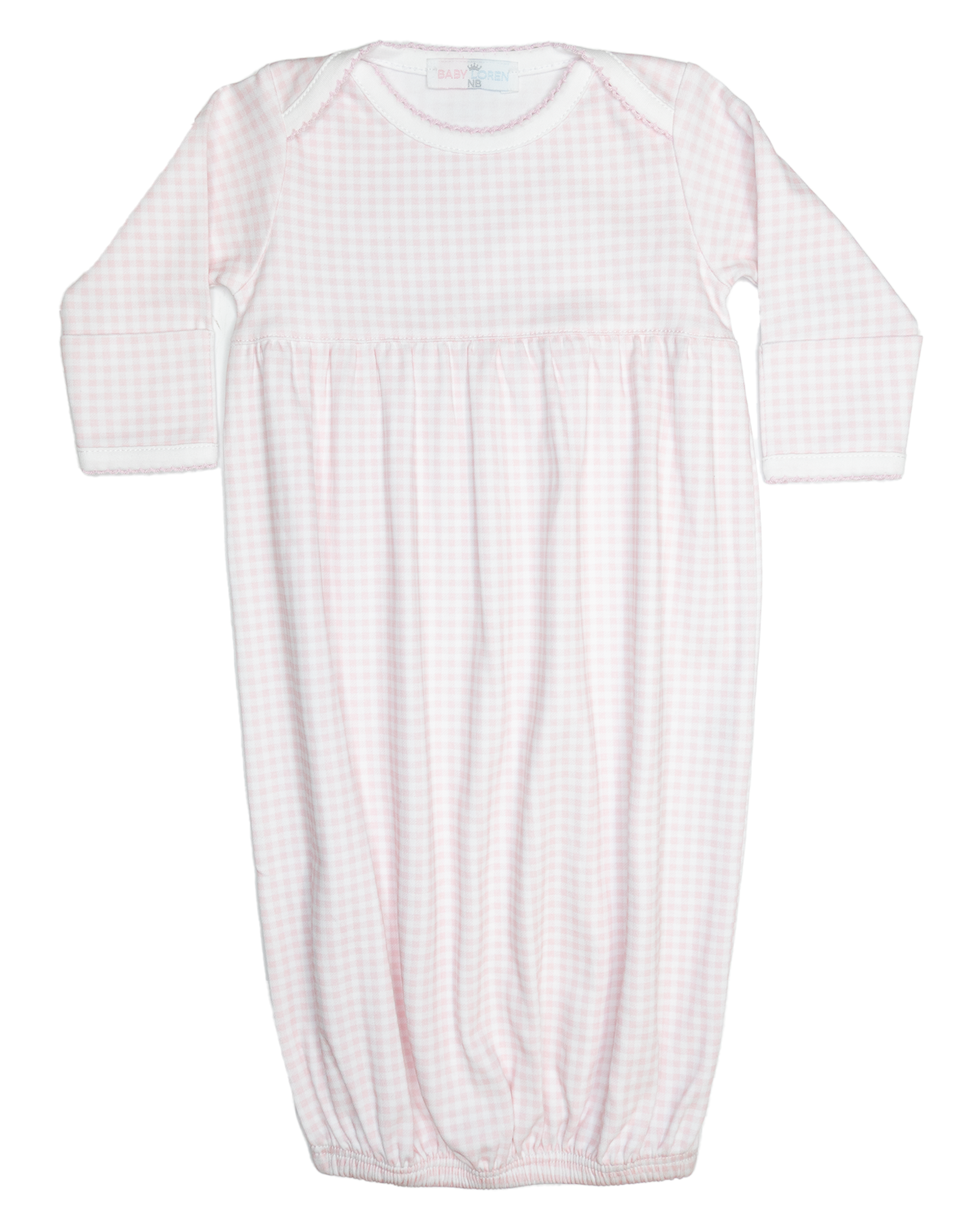Baby Loren PGG-020 Pink Gingham Gown