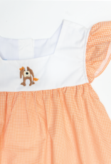 Charming Little One GQ0801 Orange Check Emma Dress