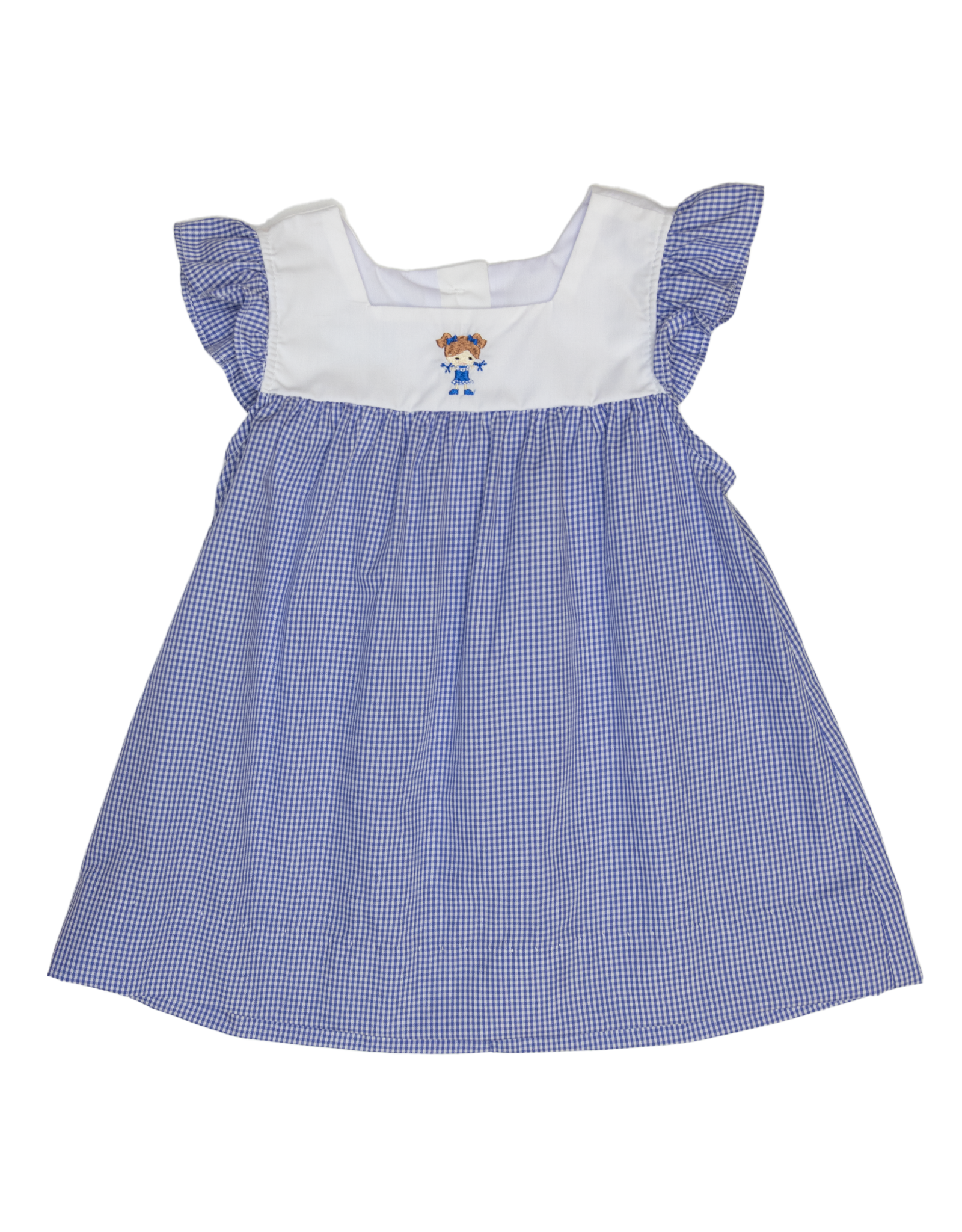 Charming Little One GQ1204 Blue Check Emma Dress