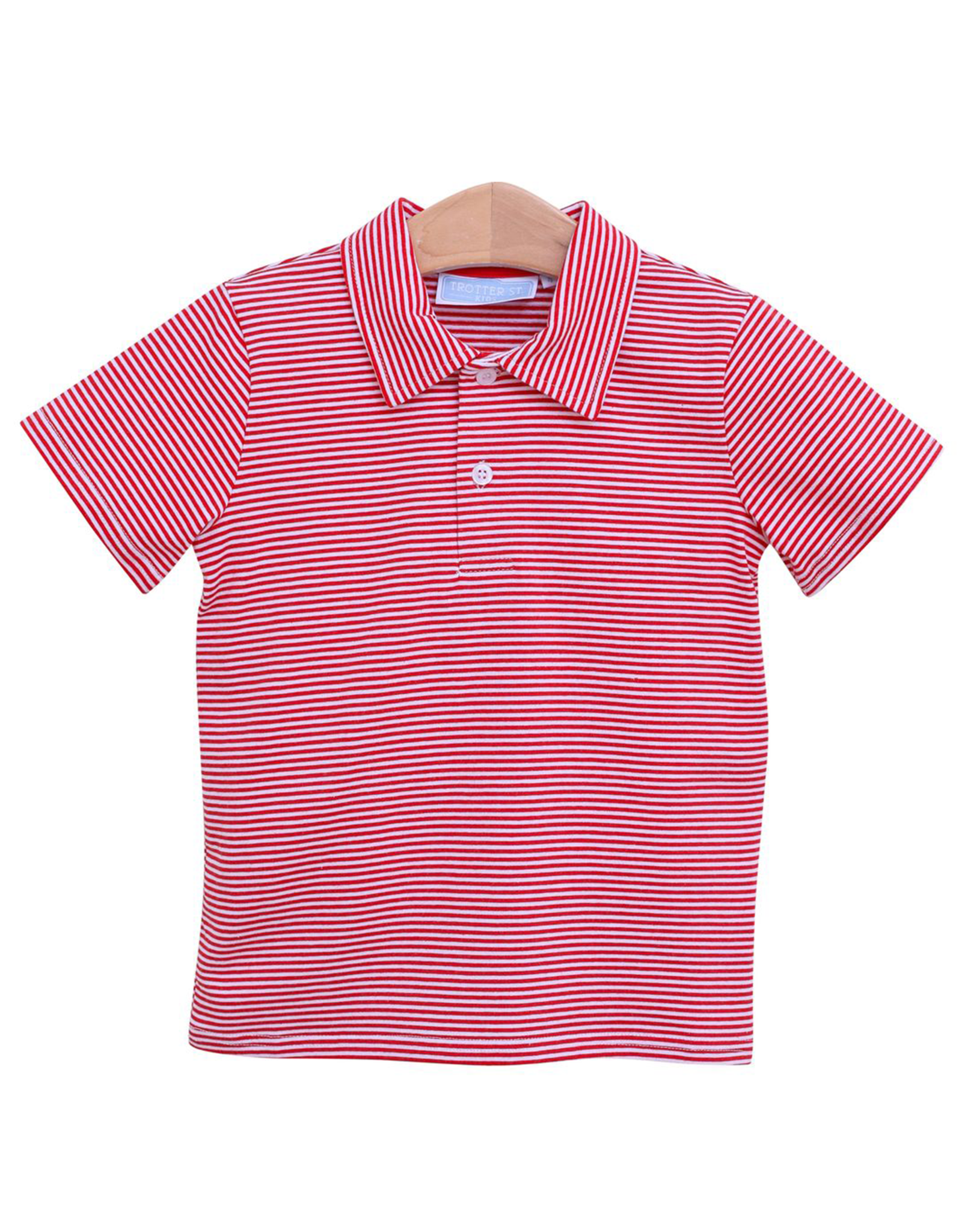 Trotter Street Kids TSF25 Henry Polo Red Stripe