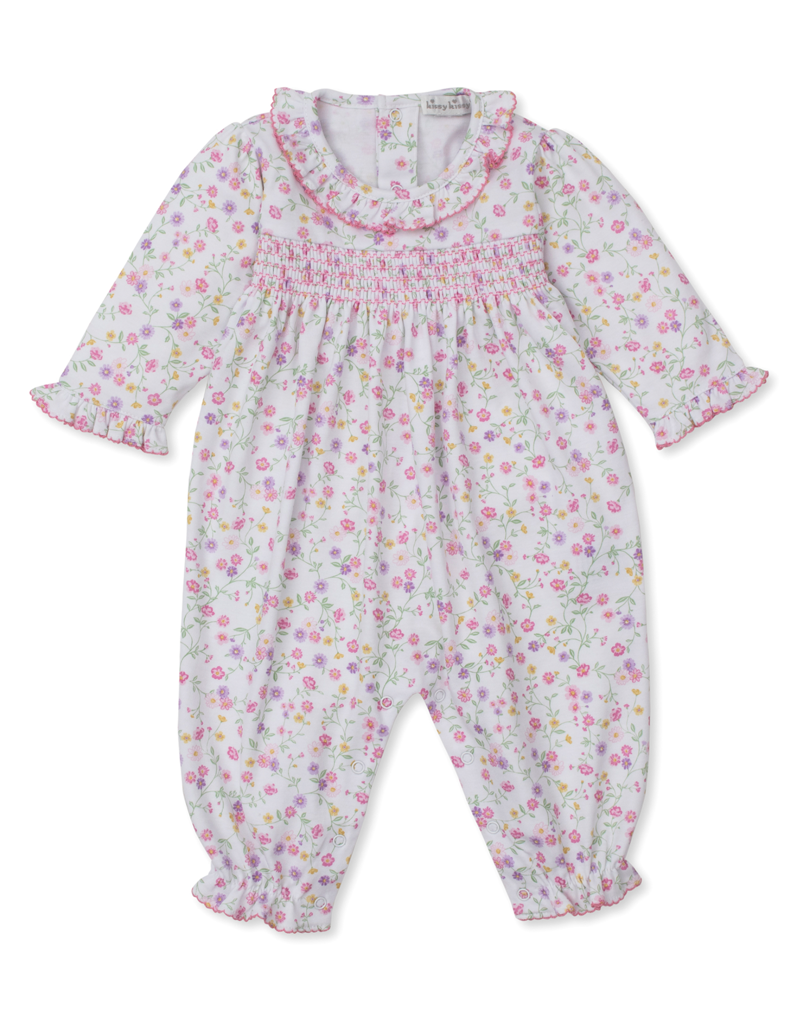 Kissy Kissy Autumn Gardens Smocked Playsuit