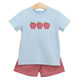 Trotter Street Kids Apple Trio Short Set