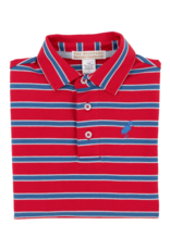 TBBC Prim Proper Polo Richmond Red/ Wood Boat Blue Stripe