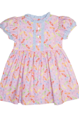 James and Lottie JLF25 Annie Dress Back To School Pink Crayon