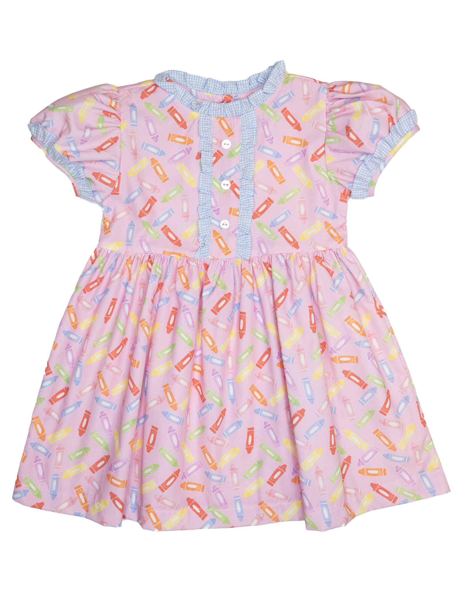 James and Lottie JLF25 Annie Dress Back To School Pink Crayon