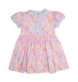 James and Lottie Annie Dress Back To School Pink Crayon