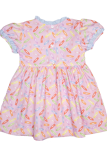James and Lottie JLF25 Annie Dress Back To School Pink Crayon
