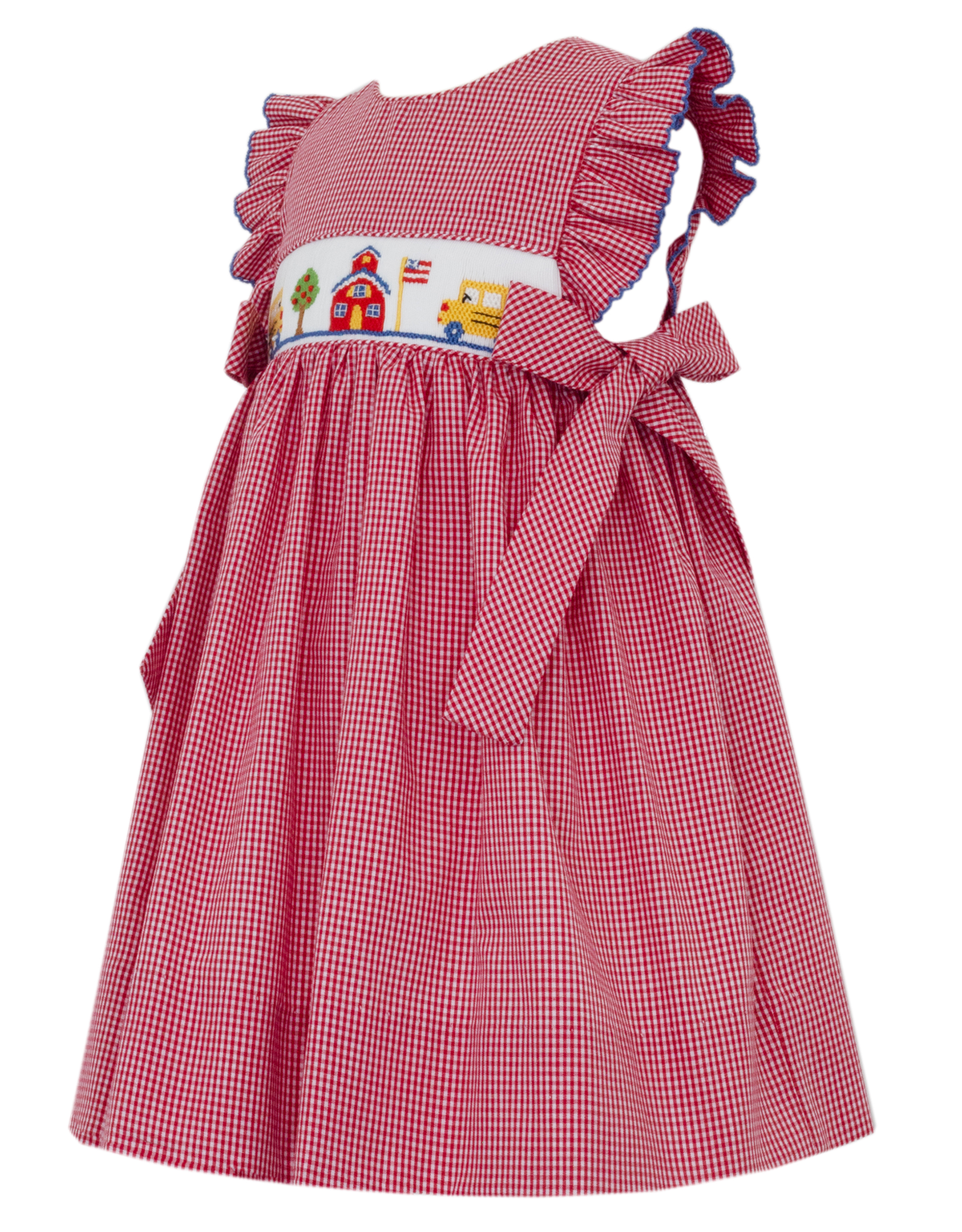 Petit Bebe 116D Back to School Smocked Dress