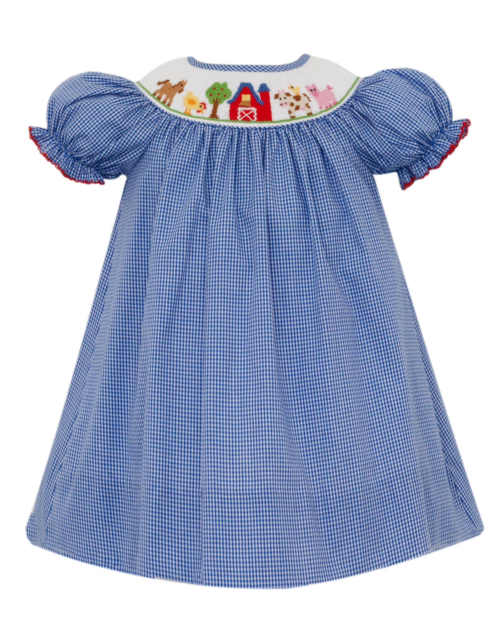 Petit Bebe 123R Farm Smocked Bishop Dress