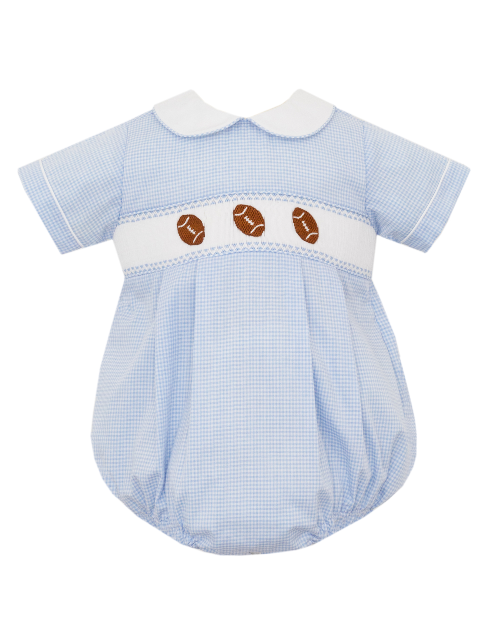 Petit Bebe 120BB Football Smocked Bubble