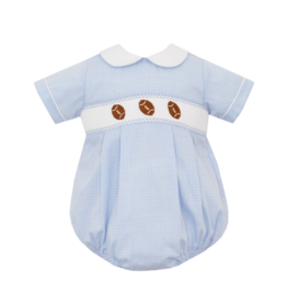 Petit Bebe Football Smocked Bubble