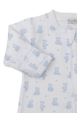 Kissy Kissy Teddy Bear Time Zip Footie Blue