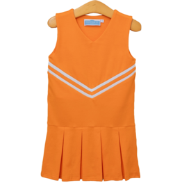 Trotter Street Kids Orange Cheer Dress/Short Uniform