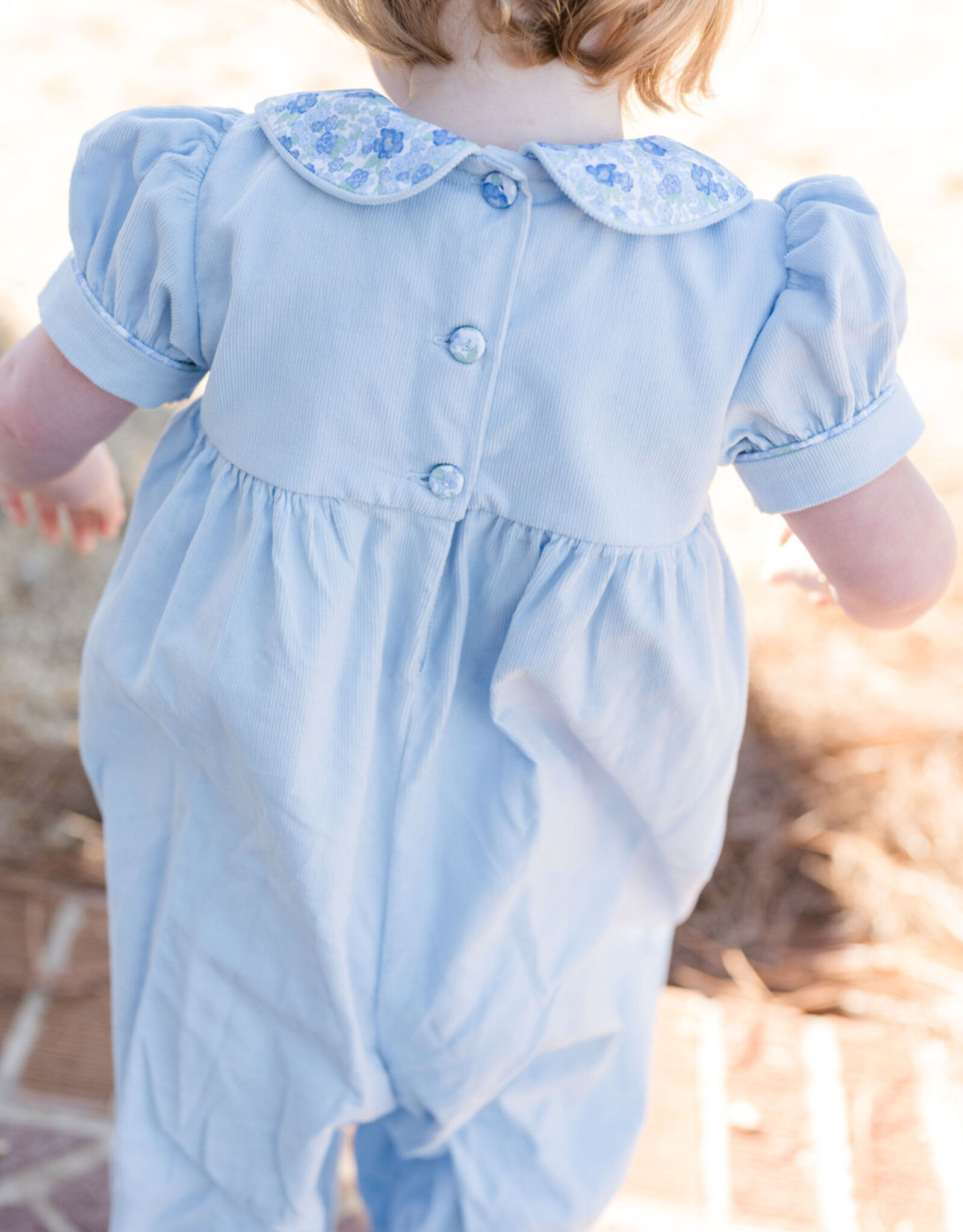 James and Lottie JL25 Payton Long Bubble Ava Blue Floral