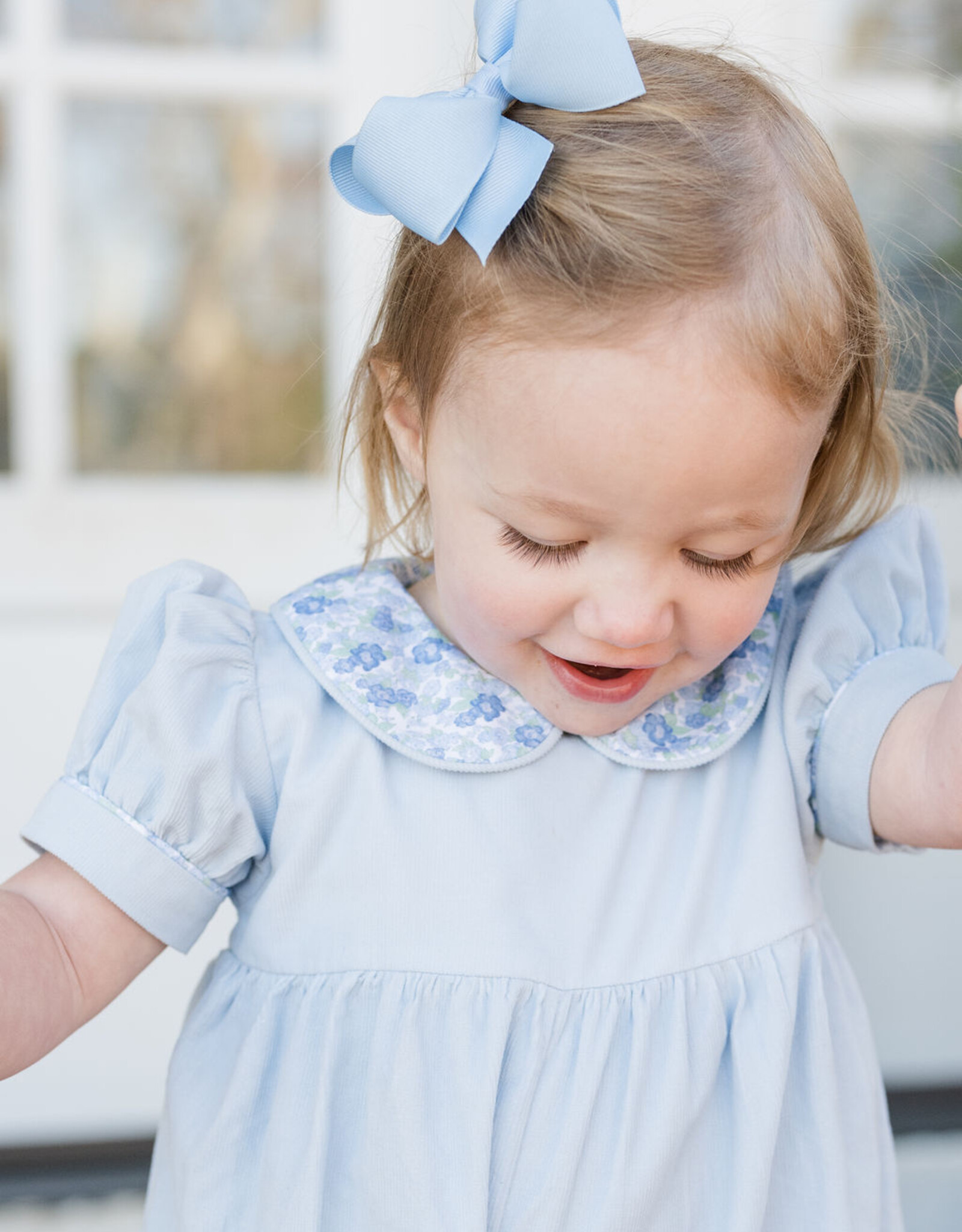 James and Lottie JL25 Payton Long Bubble Ava Blue Floral