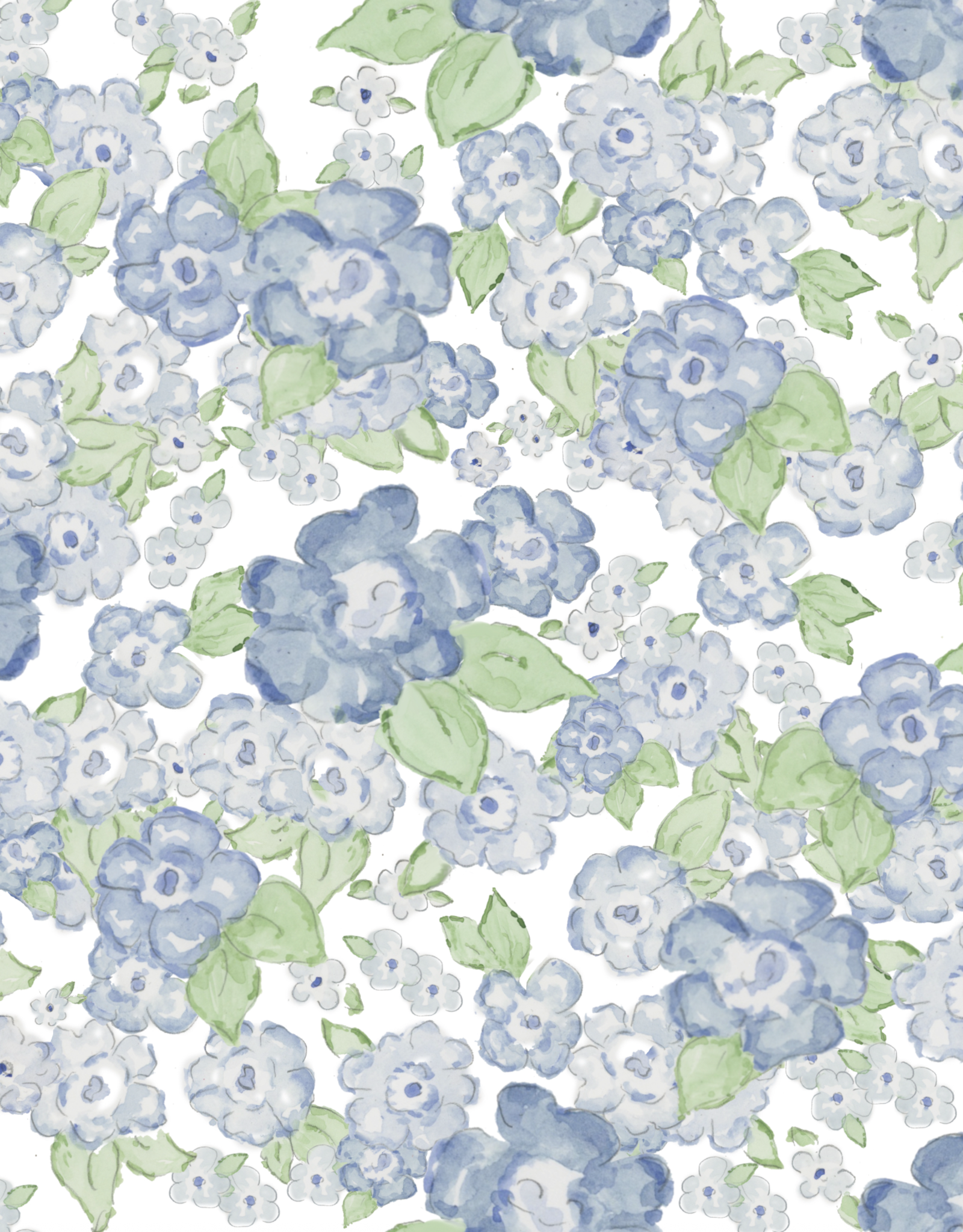 James and Lottie JL25 Payton Long Bubble Ava Blue Floral