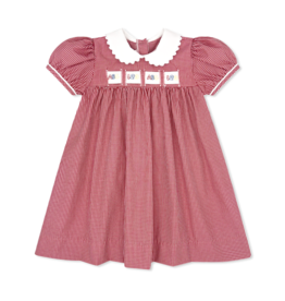 Lullaby Set Ruth Ribbon Dress Blessings w/3 Ribbons Ridgeland Red Gingham