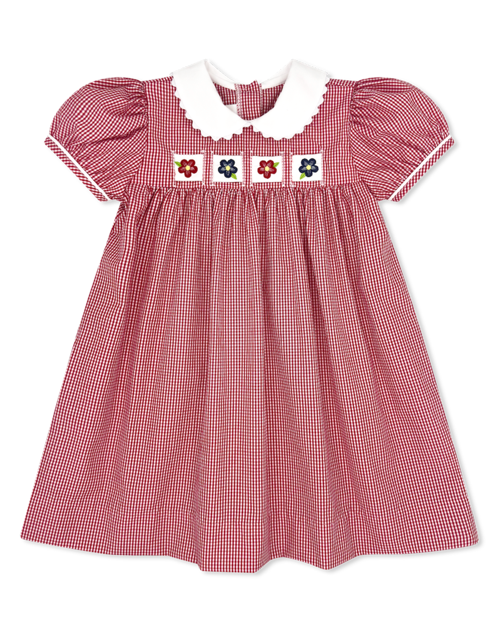 Lullaby Set Ruth Ribbon Dress Blessings w/3 Ribbons Ridgeland Red Gingham