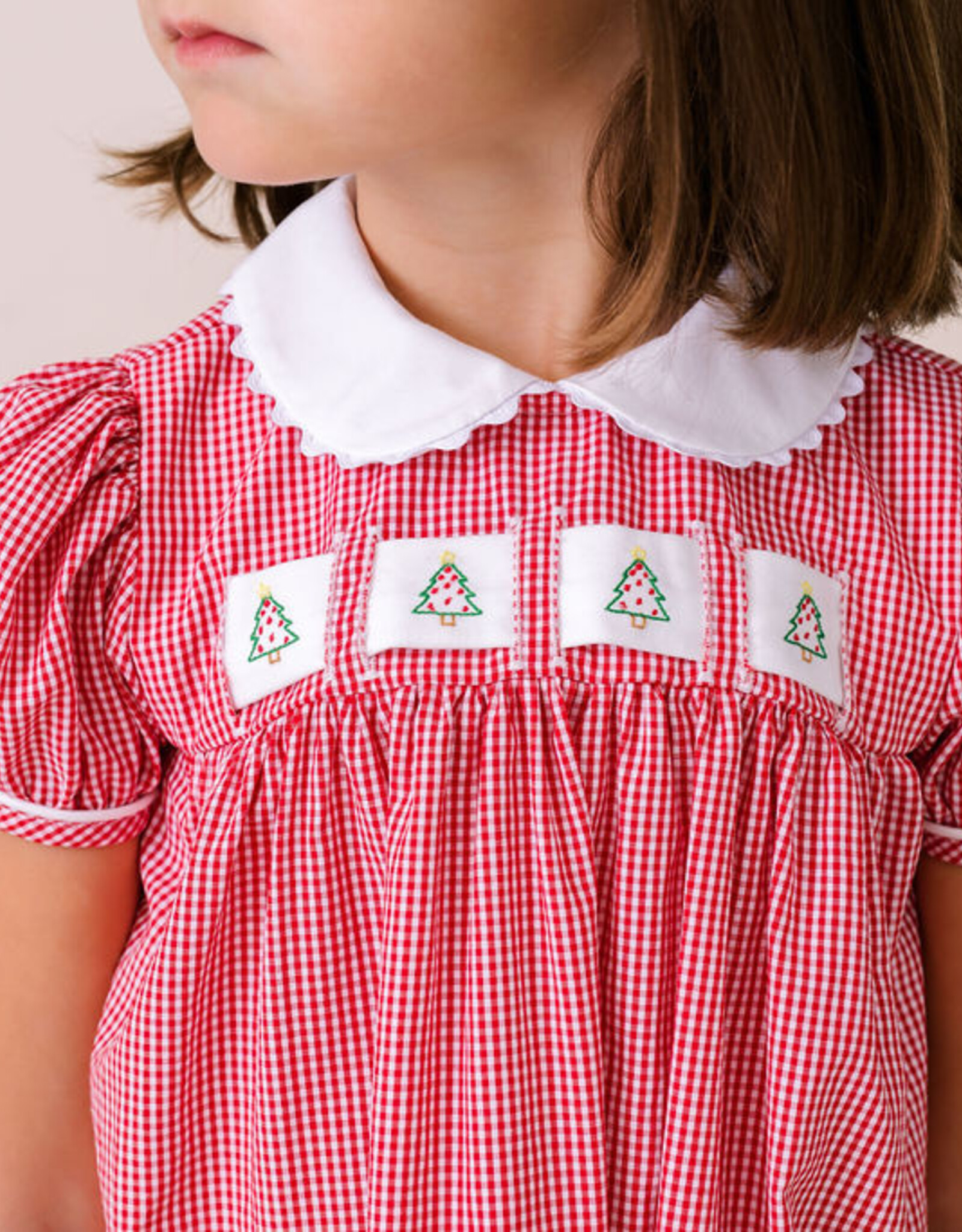 Lullaby Set Ruth Ribbon Dress Blessings w/3 Ribbons Ridgeland Red Gingham