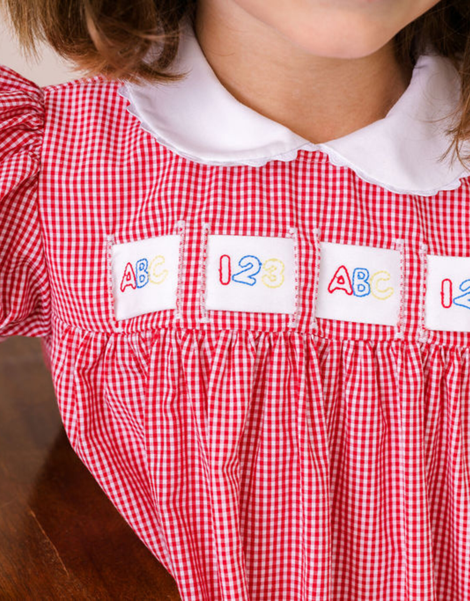 Lullaby Set Ruth Ribbon Dress Blessings w/3 Ribbons Ridgeland Red Gingham