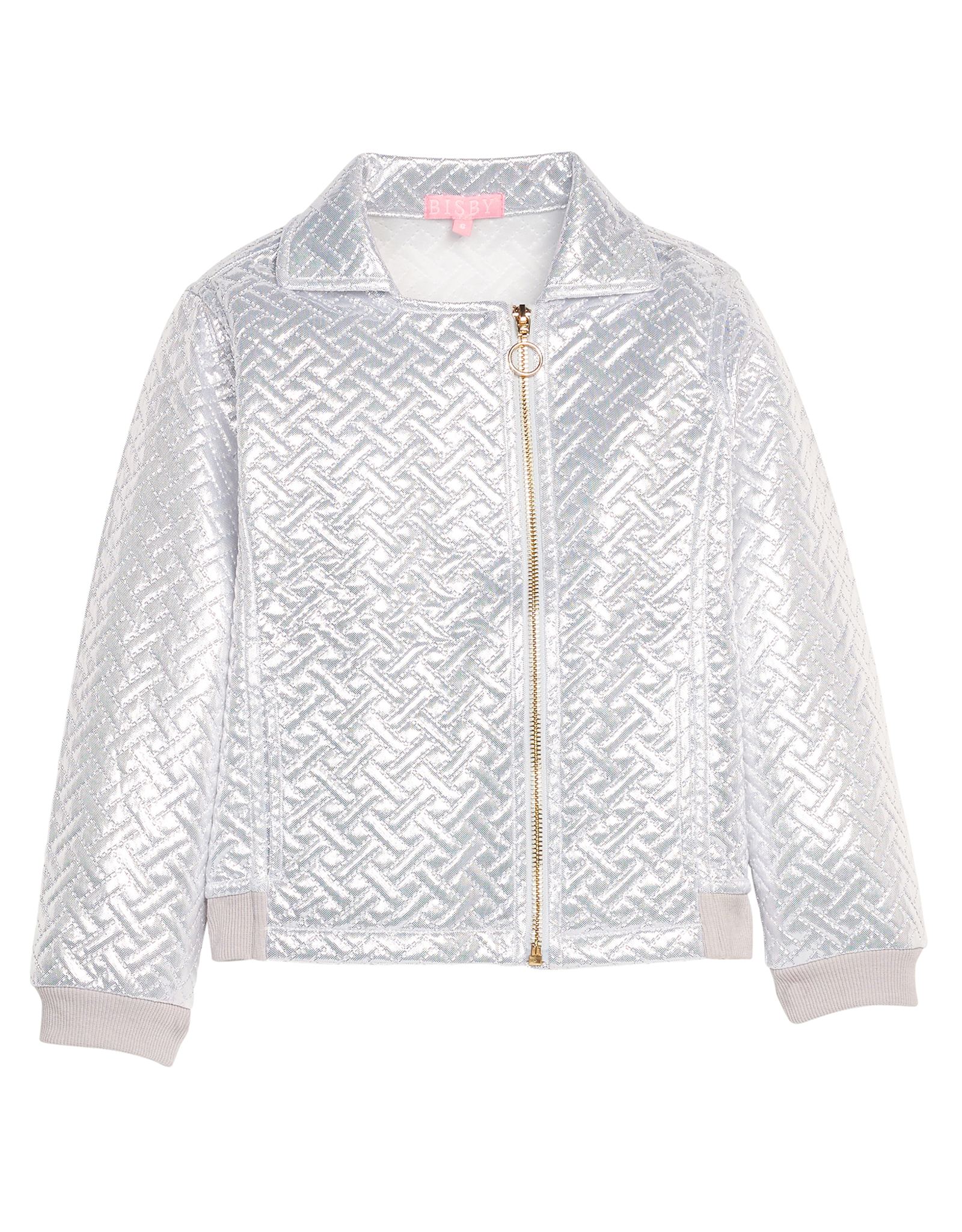 Bisby Quilted Moto Jacket Silver