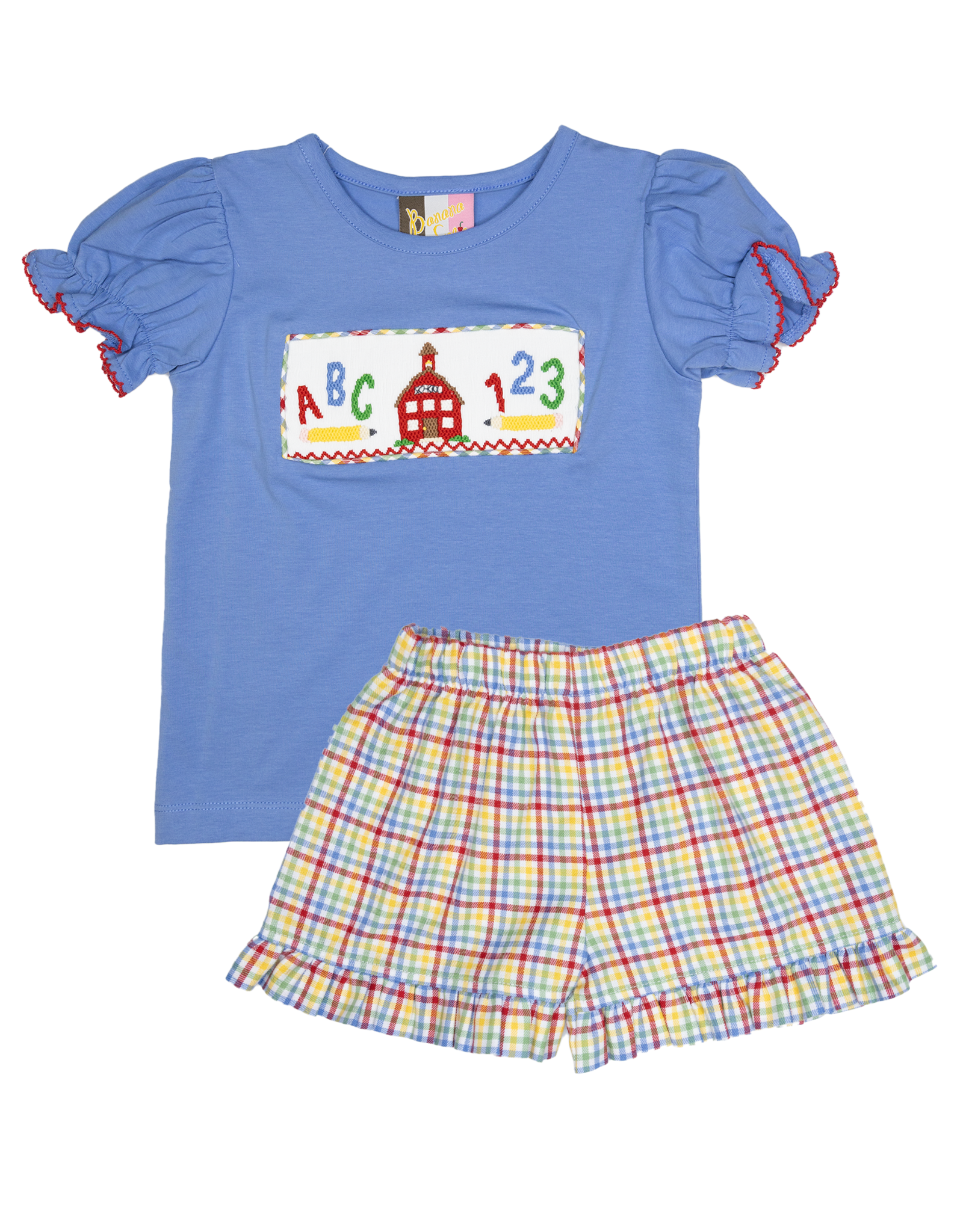 Banana Split 224 School Days Ruffle Short Set