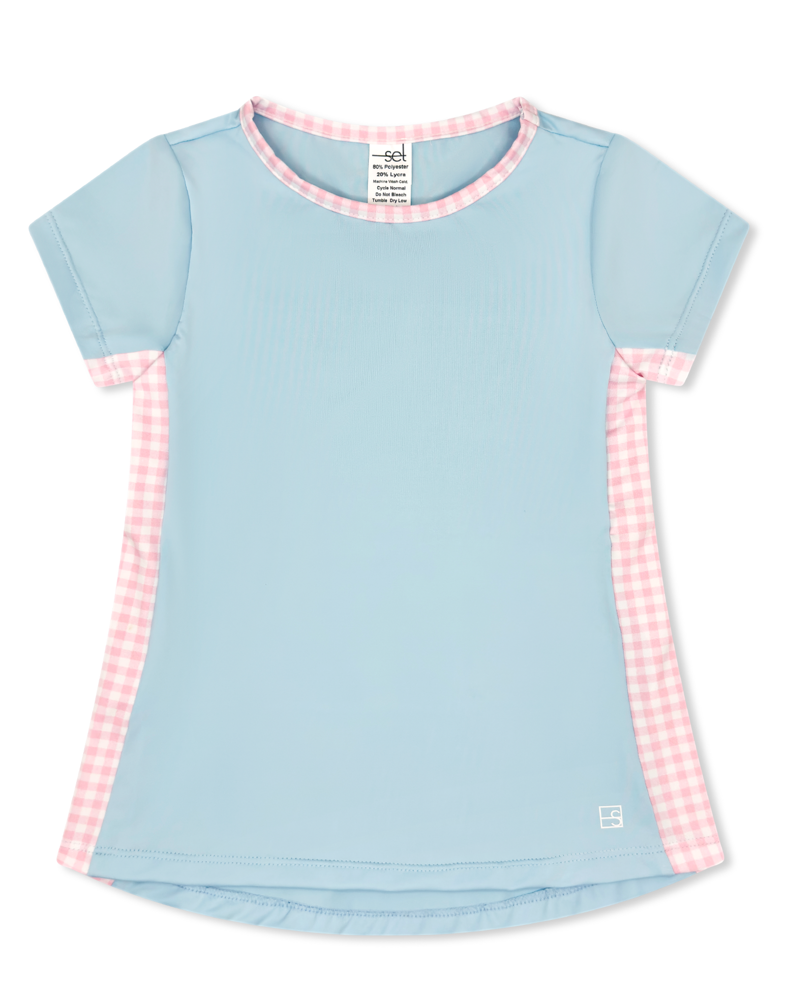 Set Athleisure Blair Top Blue/Pink check