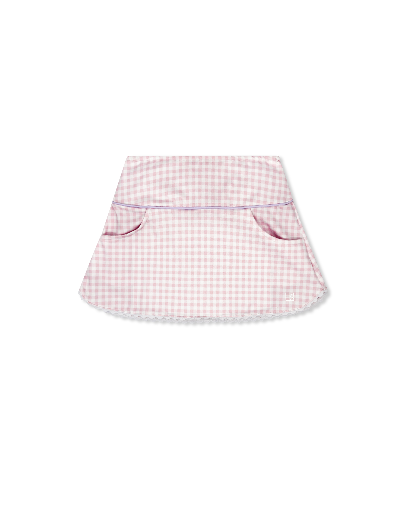Set Athleisure Tiffany Tennis Skort Cotton Candy Pink Check, Petal Purple