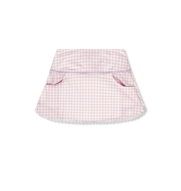 Set Athleisure (Size 4T) Tiffany Tennis Skort Cotton Candy Pink Check, Petal Purple