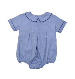 Vive la Fete Boy Bubble Royal Blue Gingham