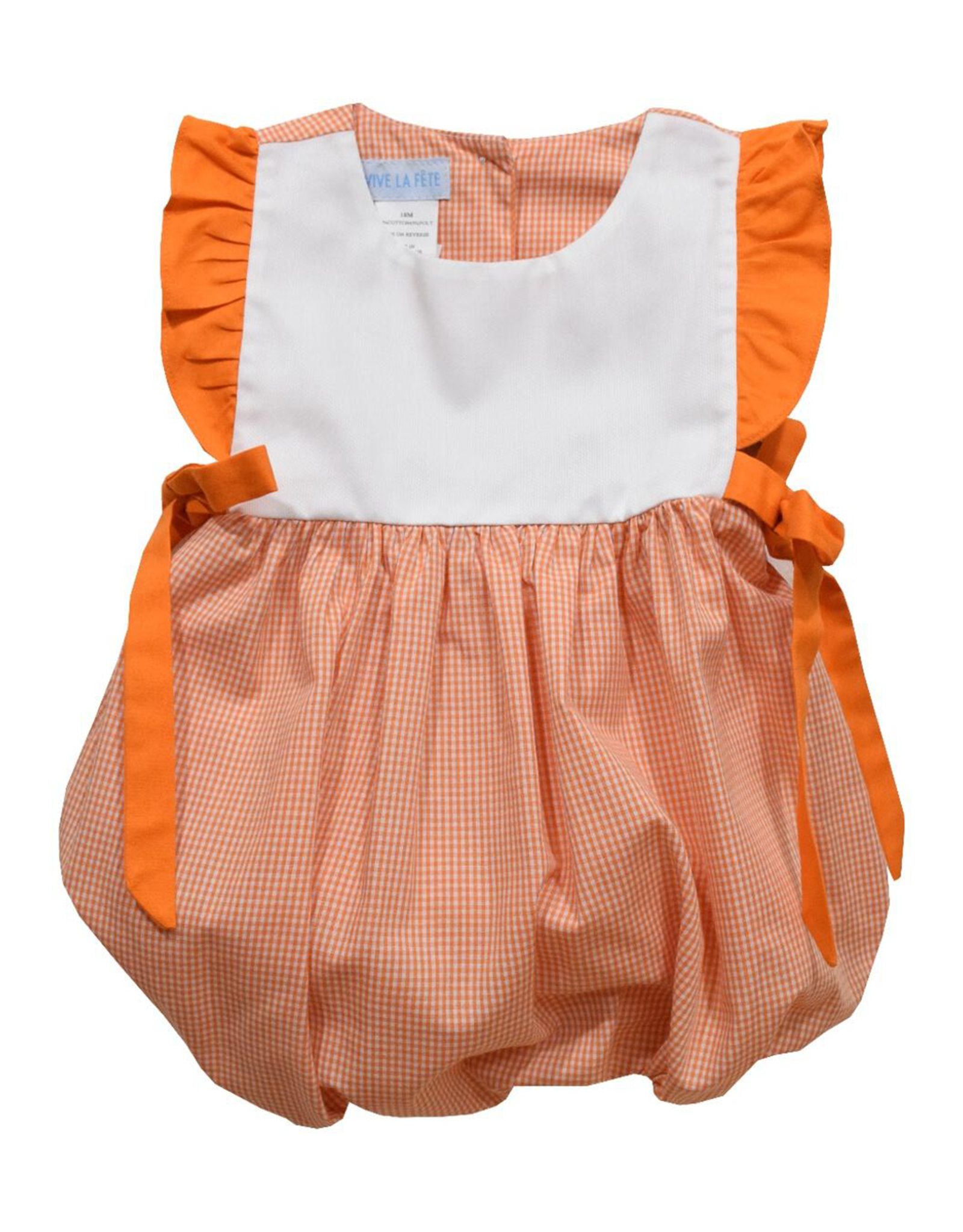 Vive la Fete VFF25 Girls Bubble Orange Gingham