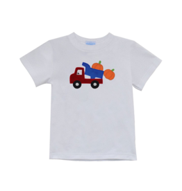 Vive la Fete Tractor Pumpkin Applique Shirt