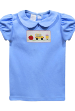Vive la Fete VFF25 Blue Back to School Ruffle Smocked Shirt