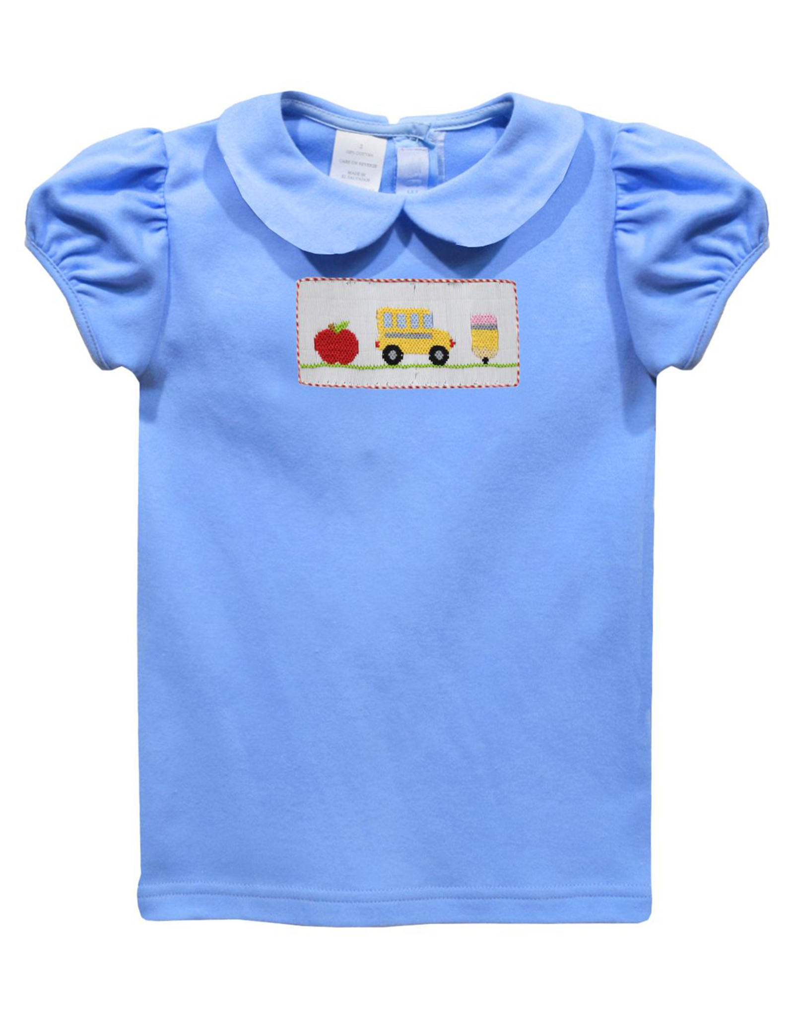 Vive la Fete VFF25 Blue Back to School Ruffle Smocked Shirt