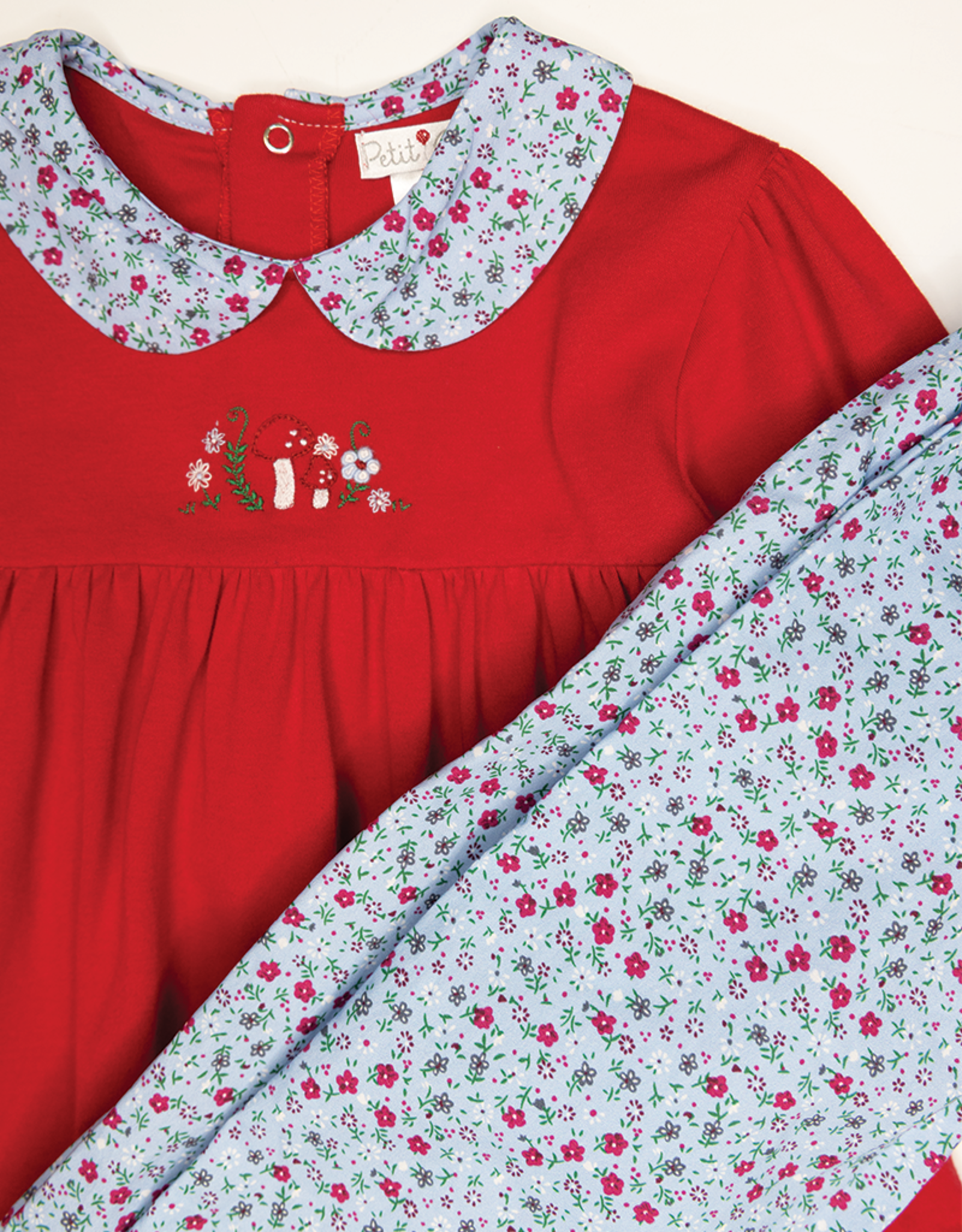 Petit Ami 3/4379 Red Floral Pant Set