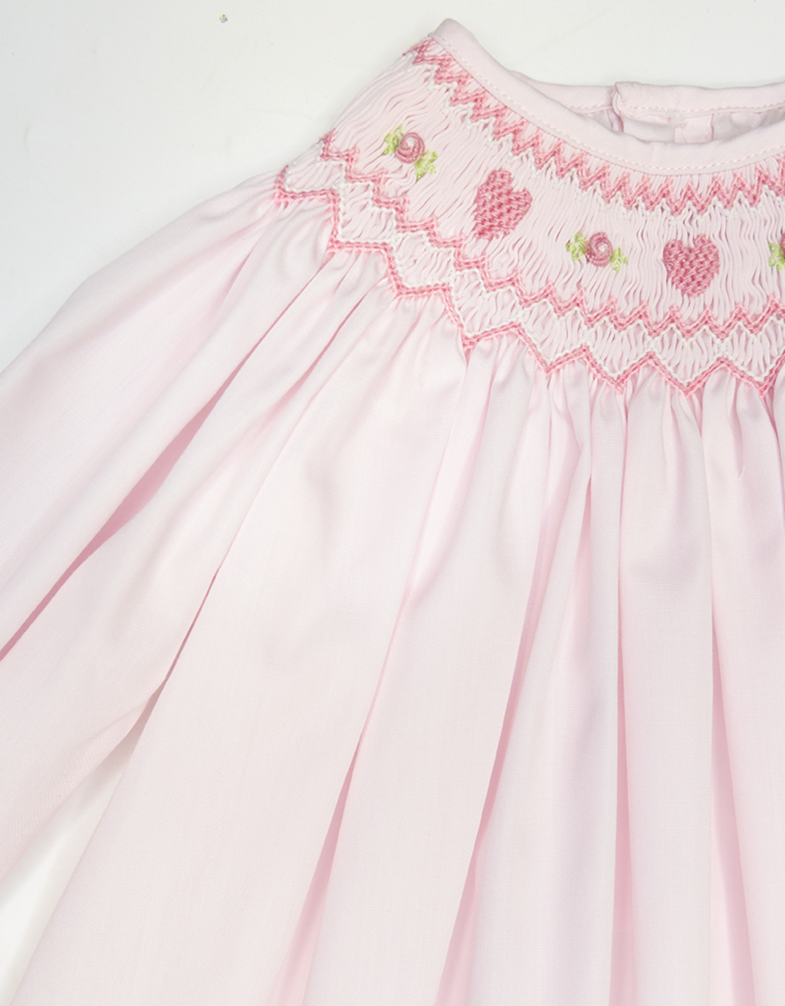 Petit Ami 2/3018 Heart smocked Dress