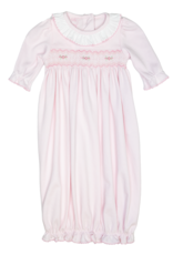 Petit Bebe 400SAG Rose Pink Knit Smocked Sack