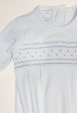 Petit Bebe 402SAB Marcos Blue Knit Smocked Sack