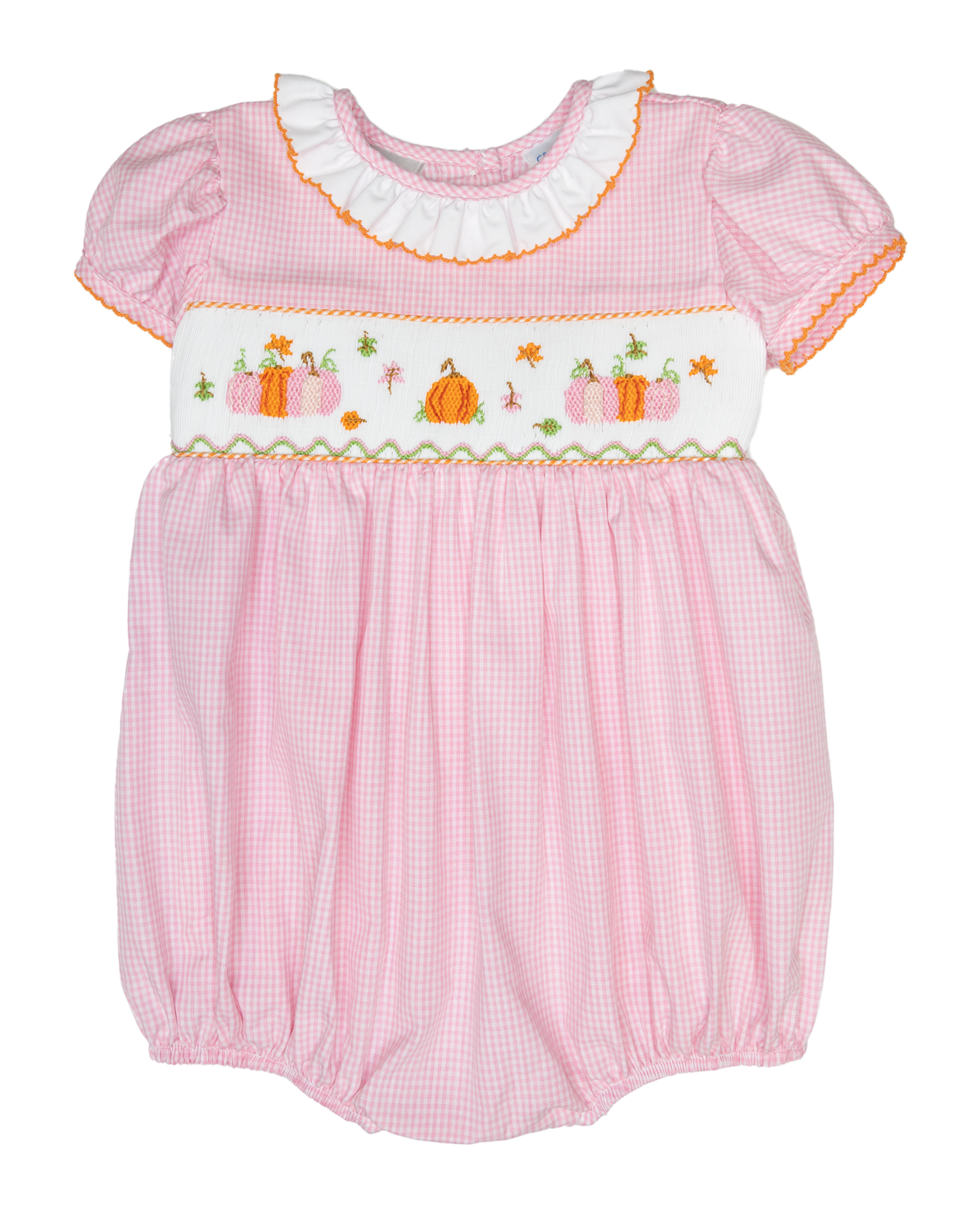 Lulu Bebe LBF25 Rosie Smocked Pumpkin Bubble