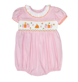 Lulu Bebe Rosie Smocked Pumpkin Bubble