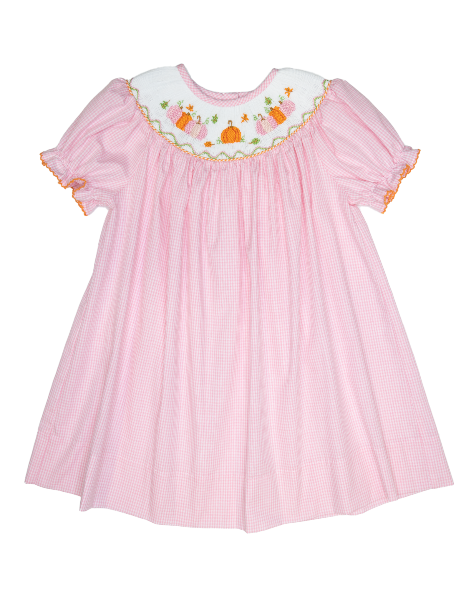 Lulu Bebe LBF25 Emma Smocked Pumpkin Bishop