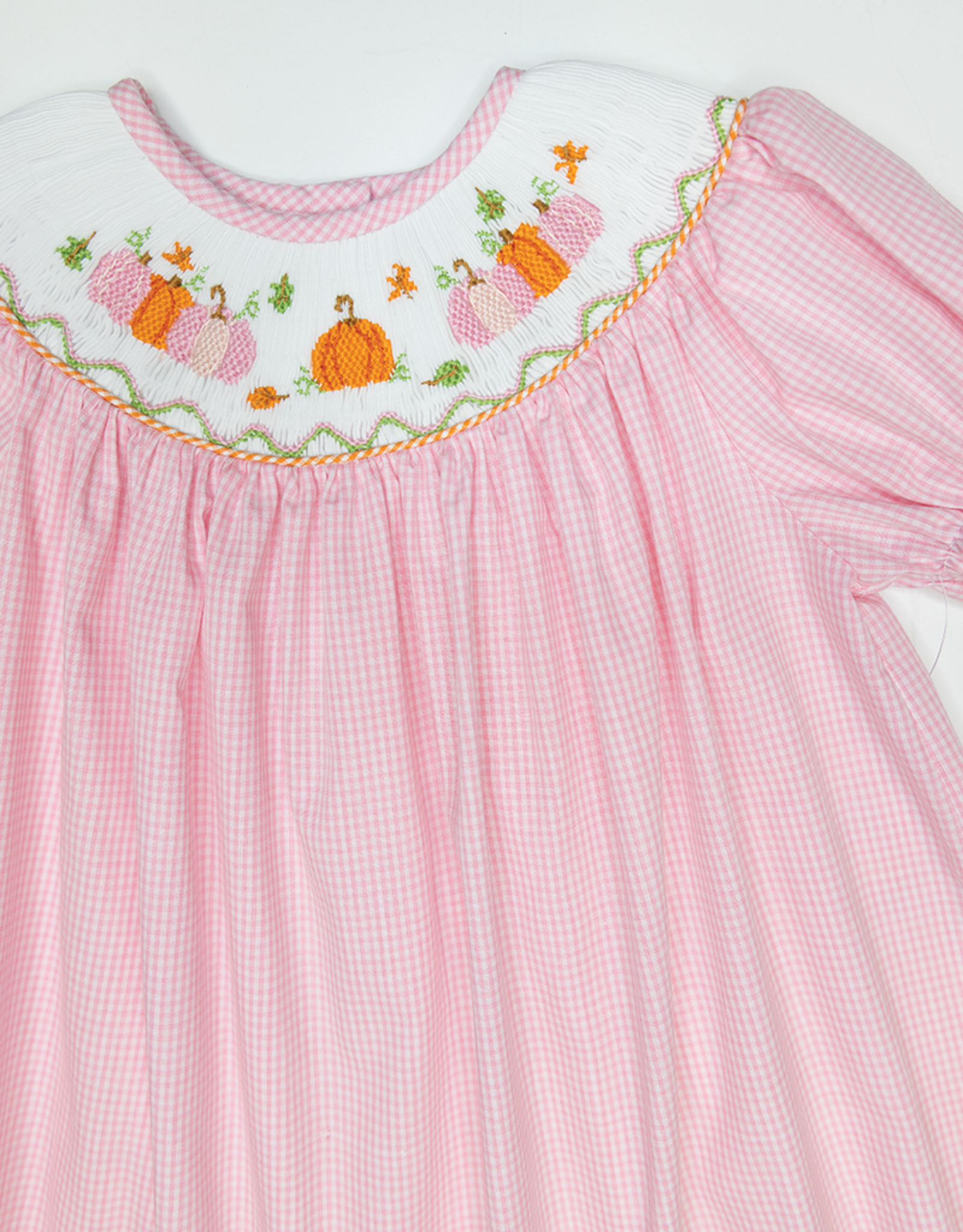 Lulu Bebe LBF25 Emma Smocked Pumpkin Bishop