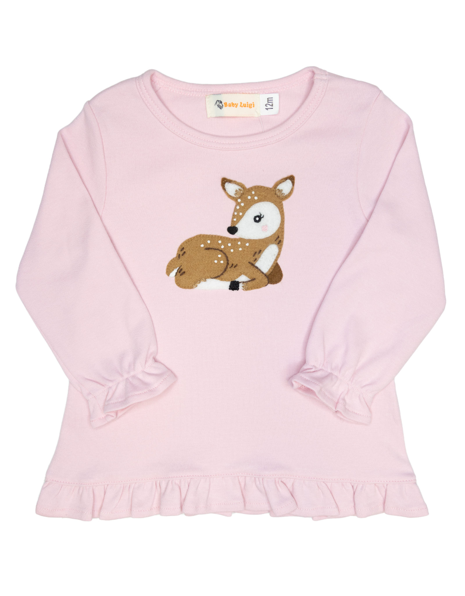 Luigi F25 Ruffle Shirt Pink Fawn