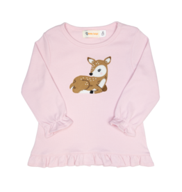 Luigi (Size 4T) Ruffle Shirt Pink Fawn