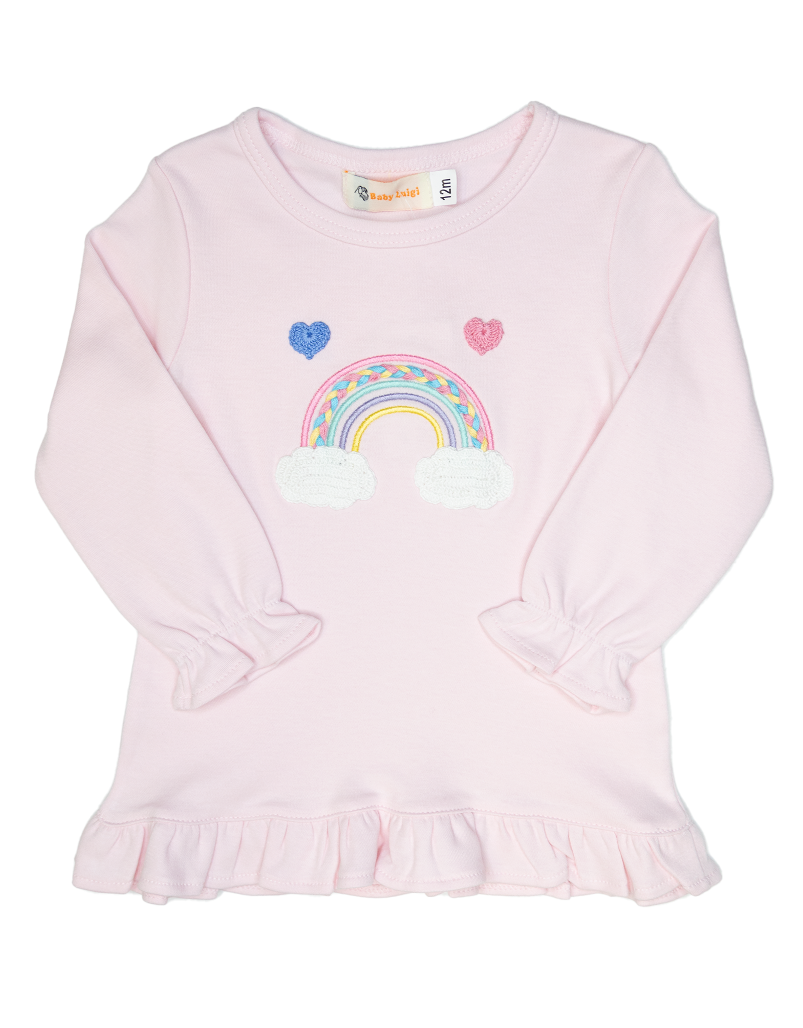 Luigi F25 Ruffle Shirt Pink Rainbow