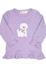 Luigi F25 Ruffle Shirt Lavender Bandana Dog