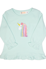 Luigi F25 Ruffle Shirt Lt. Jade Unicorn