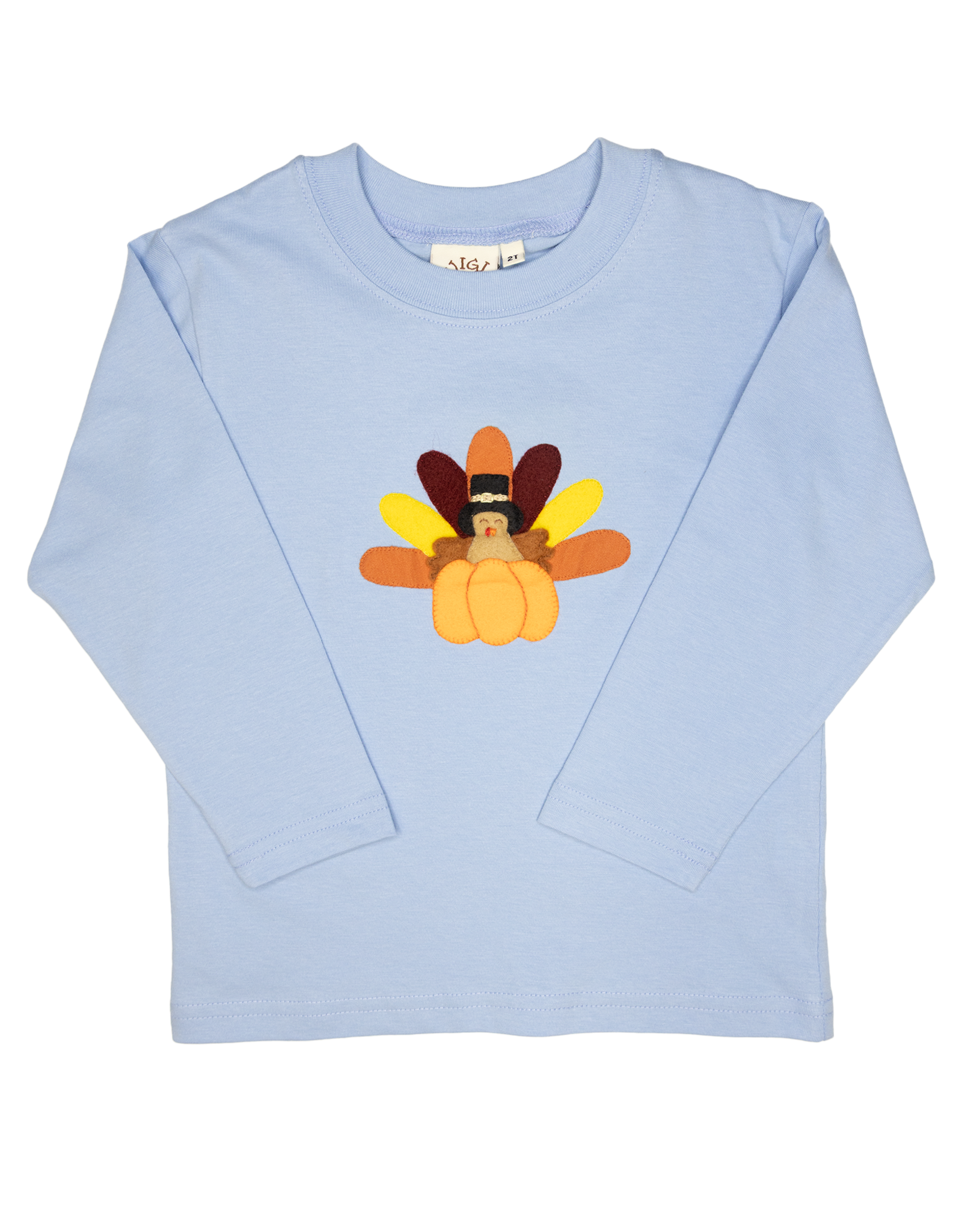 Luigi F25 LS Shirt Blue Turkey/Pumpkin