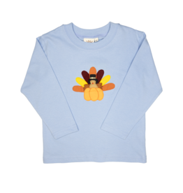 Luigi Long Sleeve Shirt Blue Turkey/Pumpkin